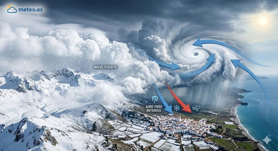 A new cut-off low will bring rain, snow and colder temperatures to half of Spain